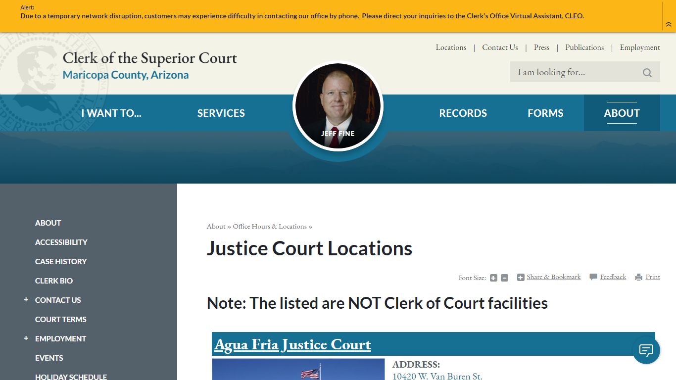 Justice Court Locations | Maricopa County Clerk of Superior Court